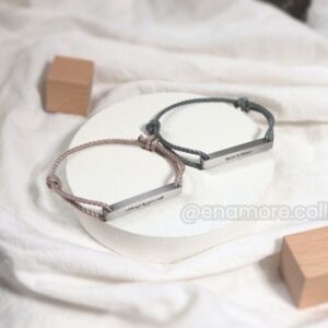 長條砂面個性化不鏽鋼手環|Engraved Tangle Steel Bracelet
